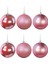 Yılbaşı Süsü 6'lı Top Pembe 8 cm 1