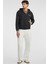 Erkek Gj Fermuarlı Kapüşonlu Logolu Sweatshirt - Siyah 3
