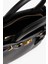 Kadın Kilit Detaylı Çakıl Dokulu Mini El Çantası - Siyah 4