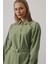 Kuşak Detaylı Tunik Gömlek - Haki 3