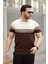 Erkek Yakalı Parça Renk Kısa Kollu T-Shirt 1