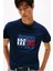 Erkek Slim Fit Grafik Baskılı T-Shirt - Lacivert 4