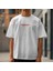 Oversize Beyaz Erkek Örümcek Baskılı T-Shirt %100 Pamuk 2
