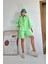 Fıstık Yeşili Önü Cepli Gömlek ve Şort Takım 1