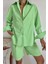 Fıstık Yeşili Önü Cepli Gömlek ve Şort Takım 4