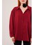 Basic Oversize Bordo Gömlek 3