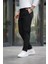 Erkek Beli Bağcıklı Duble Paça Örme Pamuklu Kumaş Jogger Pantolon 1