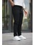 Erkek Beli Bağcıklı Duble Paça Örme Pamuklu Kumaş Jogger Pantolon 2