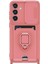 Newface Samsung Galaxy S25 Plus Kılıf Zuma Kartvizitli Yüzüklü Silikon - Pembe 1