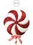 Yılbaşı Süsü Lolipop Kırmızı Beyaz 70 cm 2