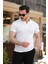 Erkek Hakim Yaka Dokuma Pamuklu Kumaş Kısa Kollu T-Shirt 1