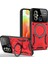 Newface Xiaomi Redmi 12C Kılıf Joy Lens Standlı Kapak - Kırmızı 1