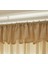 Üstü Fırfırlı Şık Fon Kuşaklı Krem Keten Pamuklu Perde 3
