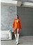 Ello Etiketli Çengelli Iğne Detaylı Ceket - Orange 1
