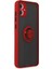 Newface Samsung Galaxy A05 Kılıf Montreal Yüzüklü Silikon Kapak - Kırmızı 2