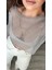 Gri Merserize Crop Bluz 2