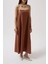 Şerit Detay Keten Maxi Elbise 4