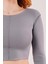 Ters Dikişli Basic Antrasit Body Bluz 4