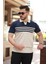 Erkek Çizgi Desenli Yakalı Kısa Kollu T-Shirt 1