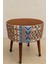 Puf Koltuk Bench Tabure – Modern Kilim Koyu Kiremit - Ahşap Ayaklı - Doğal Modern Stil 7