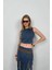 Fırfır Detay Denim Bluz 2