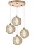 Midye 4'lü 42 Watt Yuvarlak Gold Ledli Kumandalı Modern Salon Avize 2