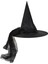 Tüllü Tokalı Cadı Şapka 2