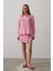 Nakış Detaylı Etekli Takım - Pembe 1