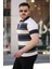Erkek Yakalı Fermuarlı Çift Renk Kısa Kollu T-Shirt 2