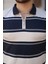 Erkek Yakalı Fermuarlı Çift Renk Kısa Kollu T-Shirt 3