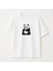Panda Baskılı Unisex Bisiklet Yaka Pamuk Oversize T-Shirt 1