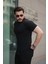 Erkek Kısa Kollu Çizgi Kabartma Detaylı T-Shirt 2