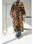 Uzun Leopar Hırka - Camel-Mavi 2