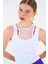 Içi Dantelli Kaşkorse Atlet - Beyaz 4
