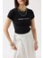 Baskılı Likralı Crop T-Shirt 4