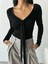 Sandy Bodysuit Önden Bağlama Detaylı - Siyah 3