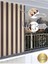 Kahve Krem Çizgili Su Geçirmez Kornişli Bağcıklı Balkon Perdesi Branda 2