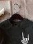 Erkek Baskılı Oversize T-Shirt - Siyah 2
