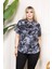 Bebe Yaka Püskül Detaylı Bluz- Desenli 2