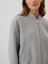 Kadın Gri Yün Bomber Ceket 3