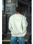 Kışlık Bisiklet Yaka Üç Iplik Basic Sweatshirt - Beyaz 3
