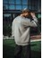 Kışlık Bisiklet Yaka Üç Iplik Basic Sweatshirt - Boyalı Gri 4
