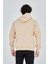 Unisex Tam Fermuarlı Kapşonlu Sweatshirt - Bej 4