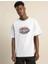 Unisex Baskılı Oversize T-Shirt - Beyaz 1