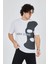 Erkek Baskılı T-Shirt - Beyaz 3