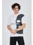 Erkek Baskılı T-Shirt - Beyaz 4