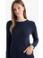 Slim Fit Dar Kesim Bisiklet Yaka Uzun Kollu Tişört Tunik F9611AX25AU 1
