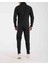 Grafıcs Slim Fit Siyah Eşofman Takımı 4