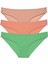 3 Adet Süper Eko Set Likralı Kadın Slip Külot Ten Pudra Yeşil 1