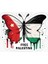 Özgür Filistin Filistin Bayrağı Kelebeği Araba Oto Sticker Etiket 1